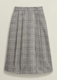 Brea Wool Full Skirt, Black White, hi-res