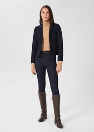 Lisette Leather Knee Boot, Dark Brown, hi-res