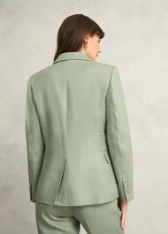 Petite Marietta Linen Jacket, Sage Green, hi-res
