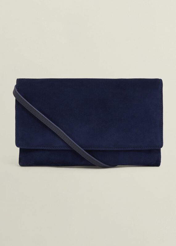 Renata Suede Clutch Bag