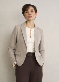 Chelsey Wool Blend Jacket, Neutral, hi-res