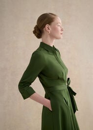 Brigitta Midi Dress, Pine Green, hi-res