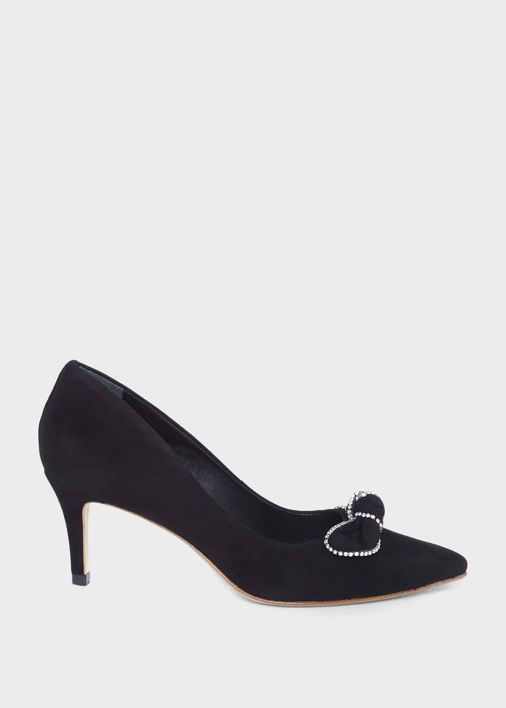 Belle Bow Pumps, Black, hi-res