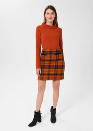 Audrey Wool Cashmere Sweater, Burnt Orange, hi-res