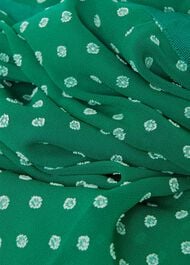 Della Spot Fit And Flare Dress, Green Ivory, hi-res