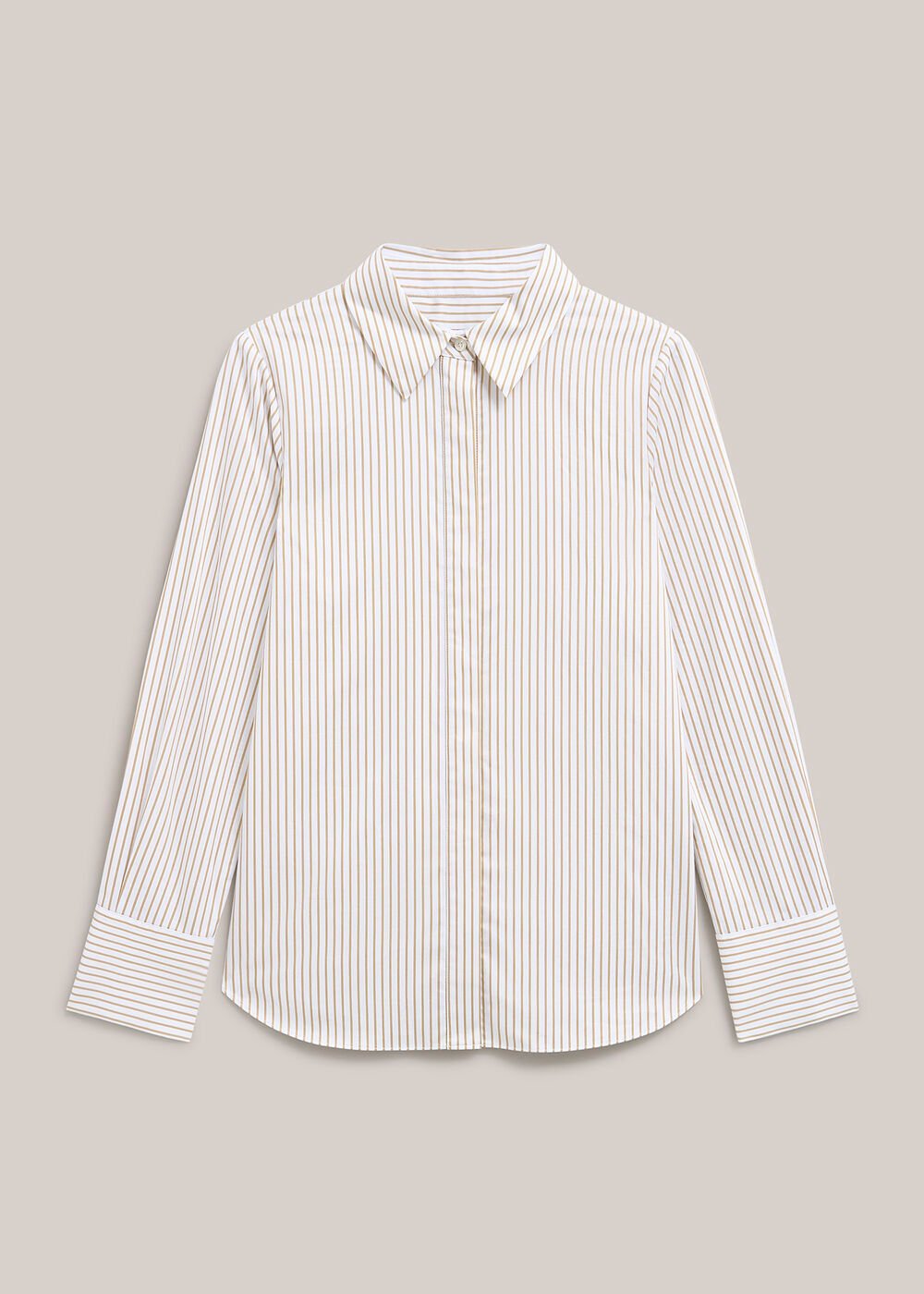 Andra Stripe Shirt, Neutral White, hi-res
