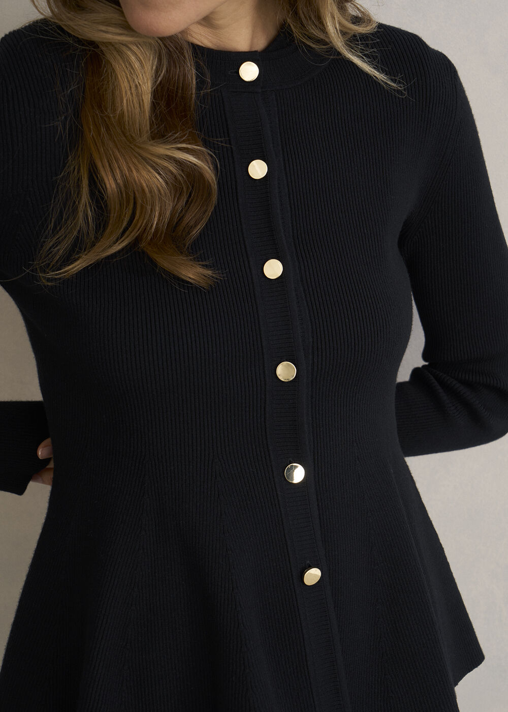 Bridget Knitted Jacket, Black, hi-res