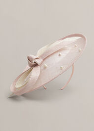 Abbie Fascinator, Pale Pink Ivory, hi-res