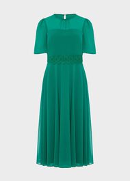 Cressida Fit And Flare Dress, Meadow Green, hi-res