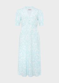 Petite Helen Dress, Blue Ivory, hi-res