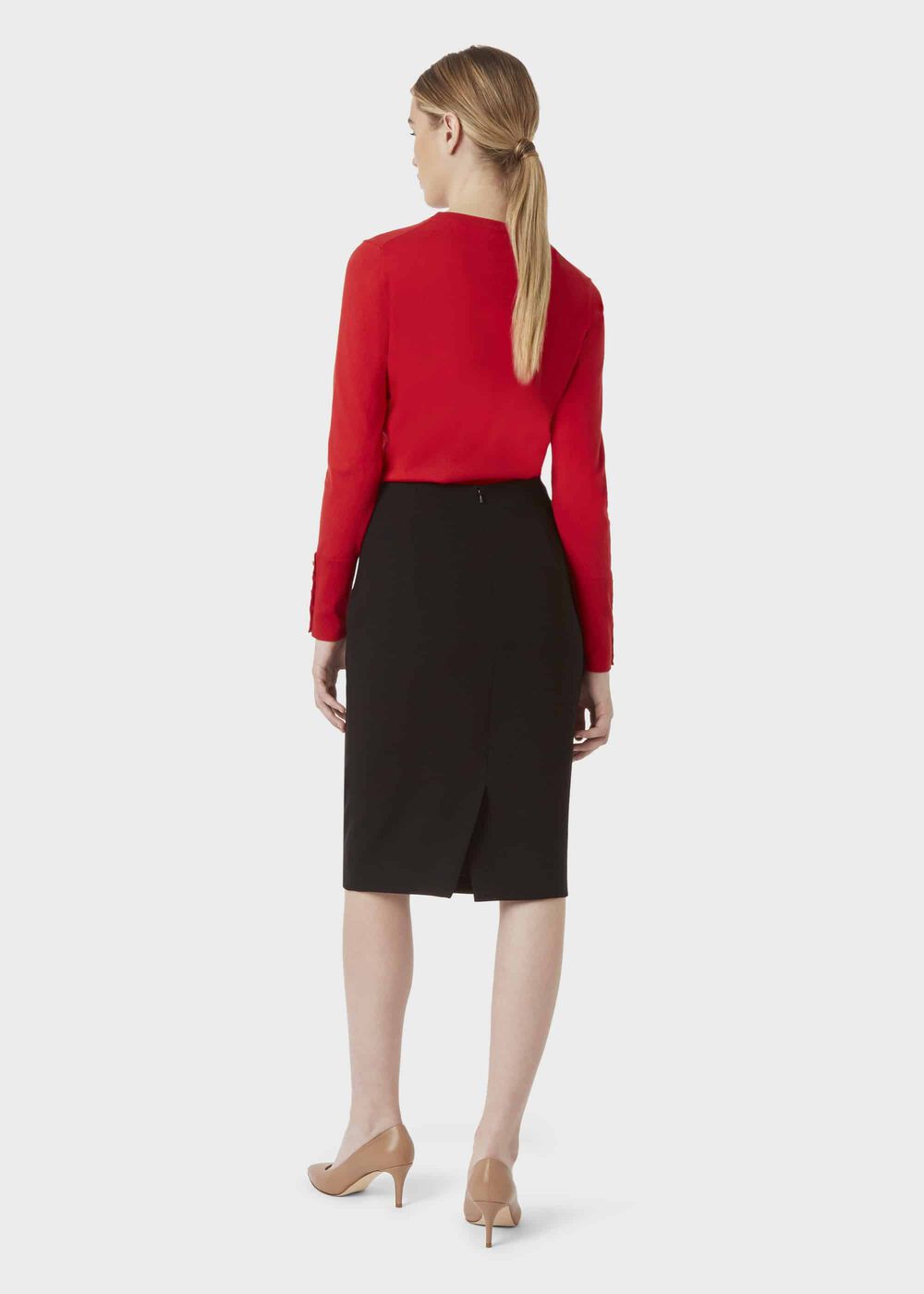 Petite Alva Pencil Skirt, Black, hi-res