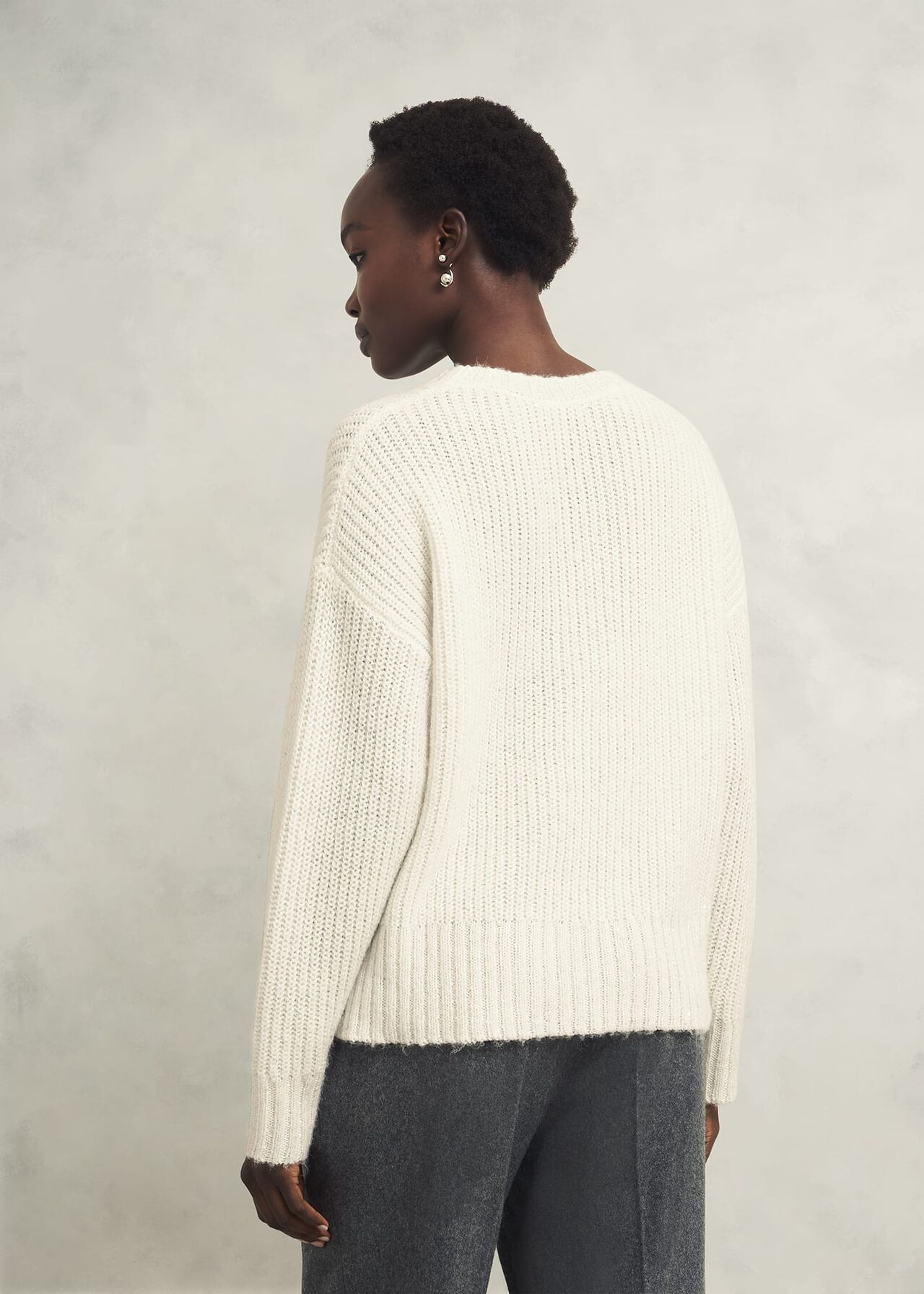 Marsha Sequin Sweater With Alpaca, Ivory, hi-res