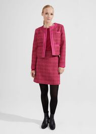 Ramona Tweed Skirt, Berry, hi-res