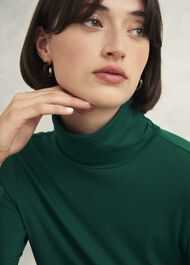 Mischa Turtle Neck Top, Agate Green, hi-res