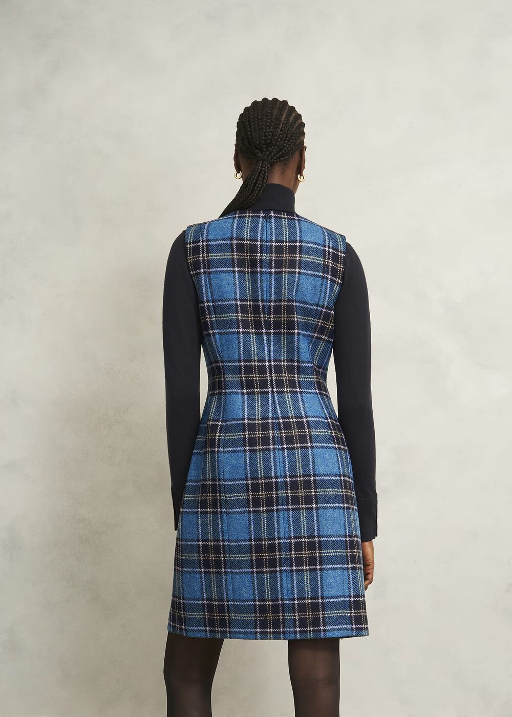 Petite Joella Wool Dress, Blue Multi, hi-res