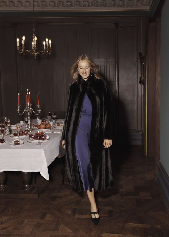 Misha Faux Fur Maxi Coat