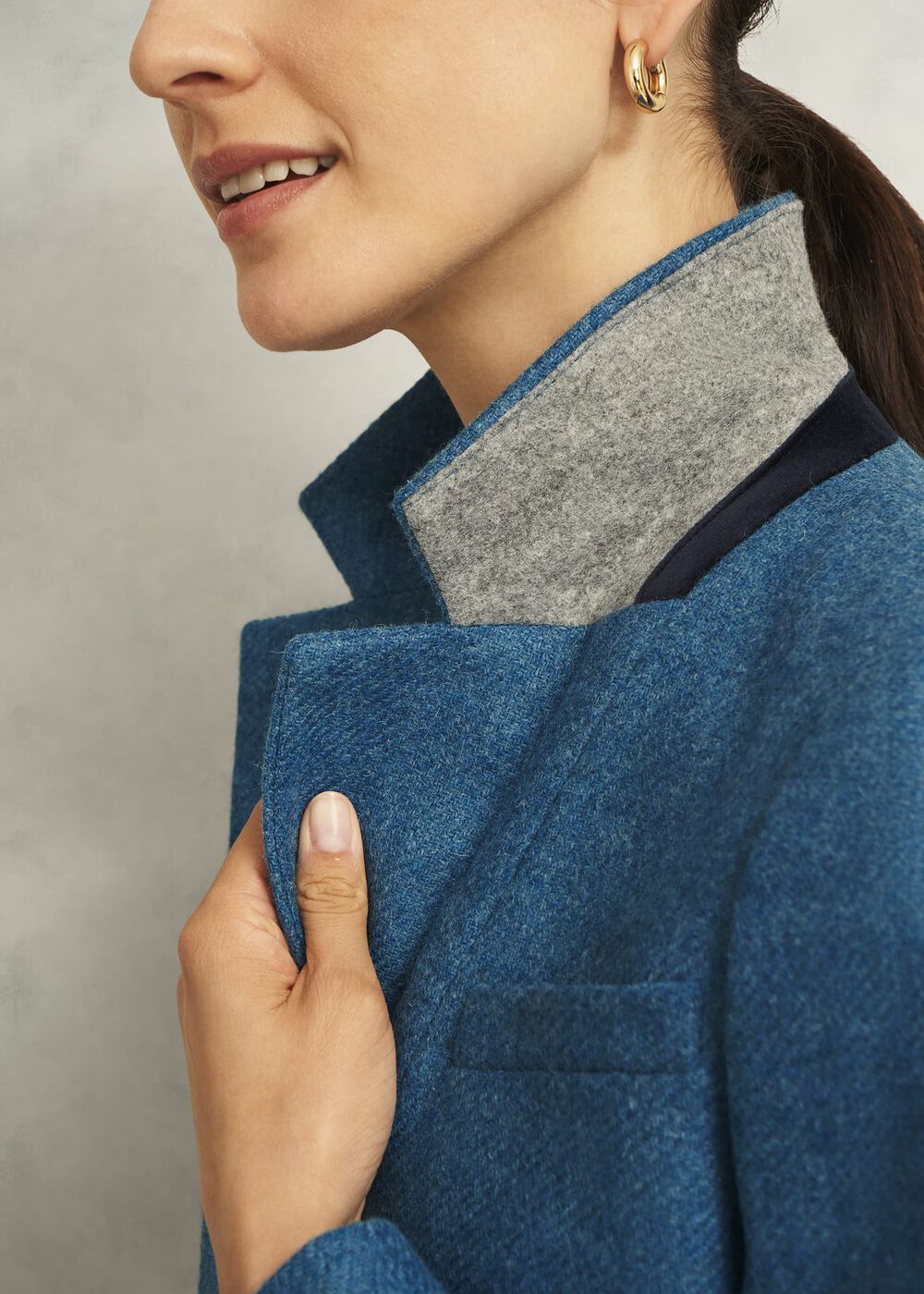 Petite Lilla Wool Jacket, Blue, hi-res