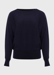 Lucia Sweater With Cashmere, Hobbs Navy, hi-res