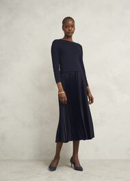 Petite Lucinda Dress, Hobbs Navy, hi-res