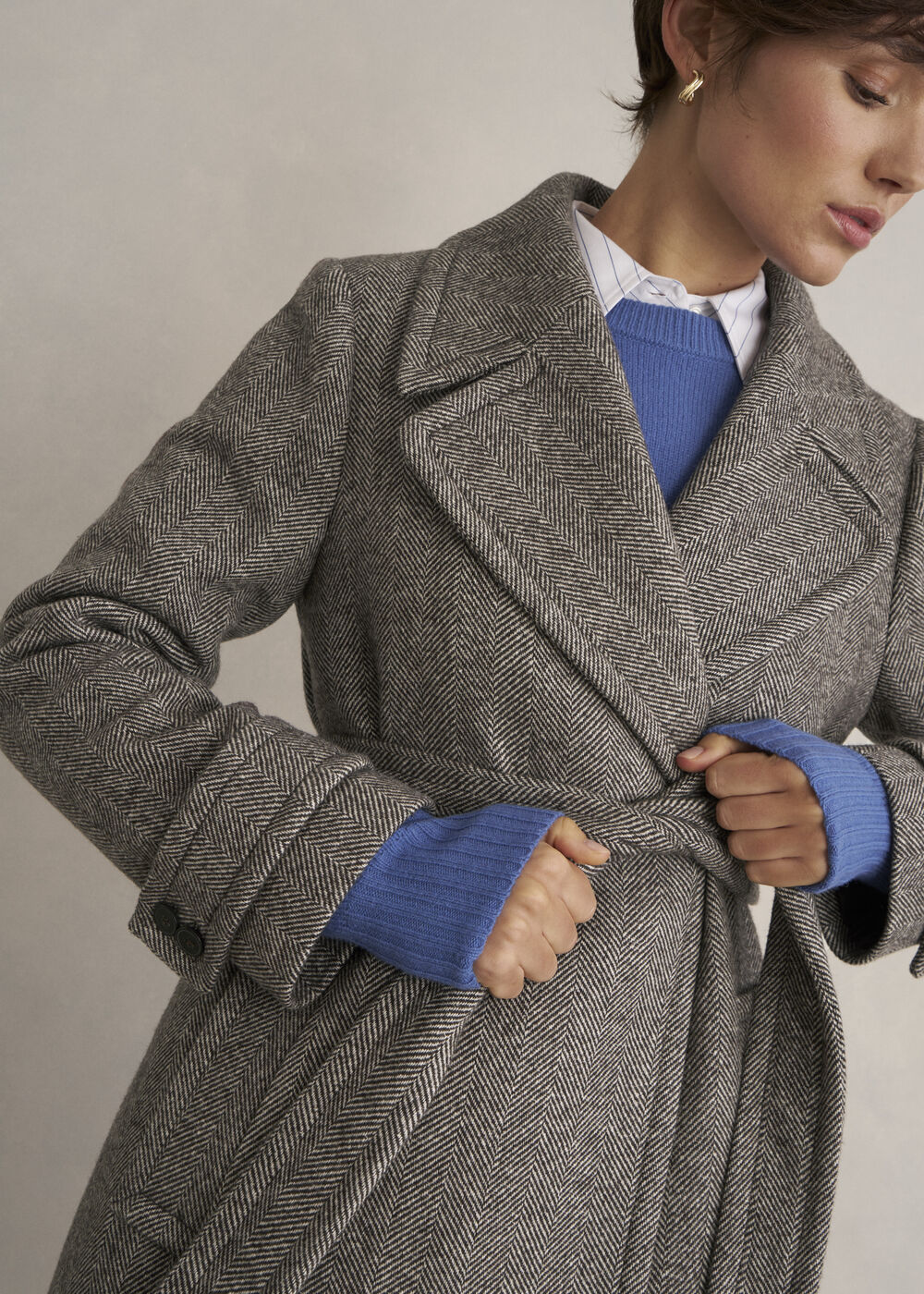 Prisha Wool Blend Coat, Mocha, hi-res