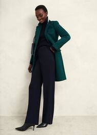 Petite Cavendish Wool Coat, Kyanite Green, hi-res
