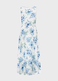 Petite Carly Floral Midi Dress, Ivory Multi, hi-res