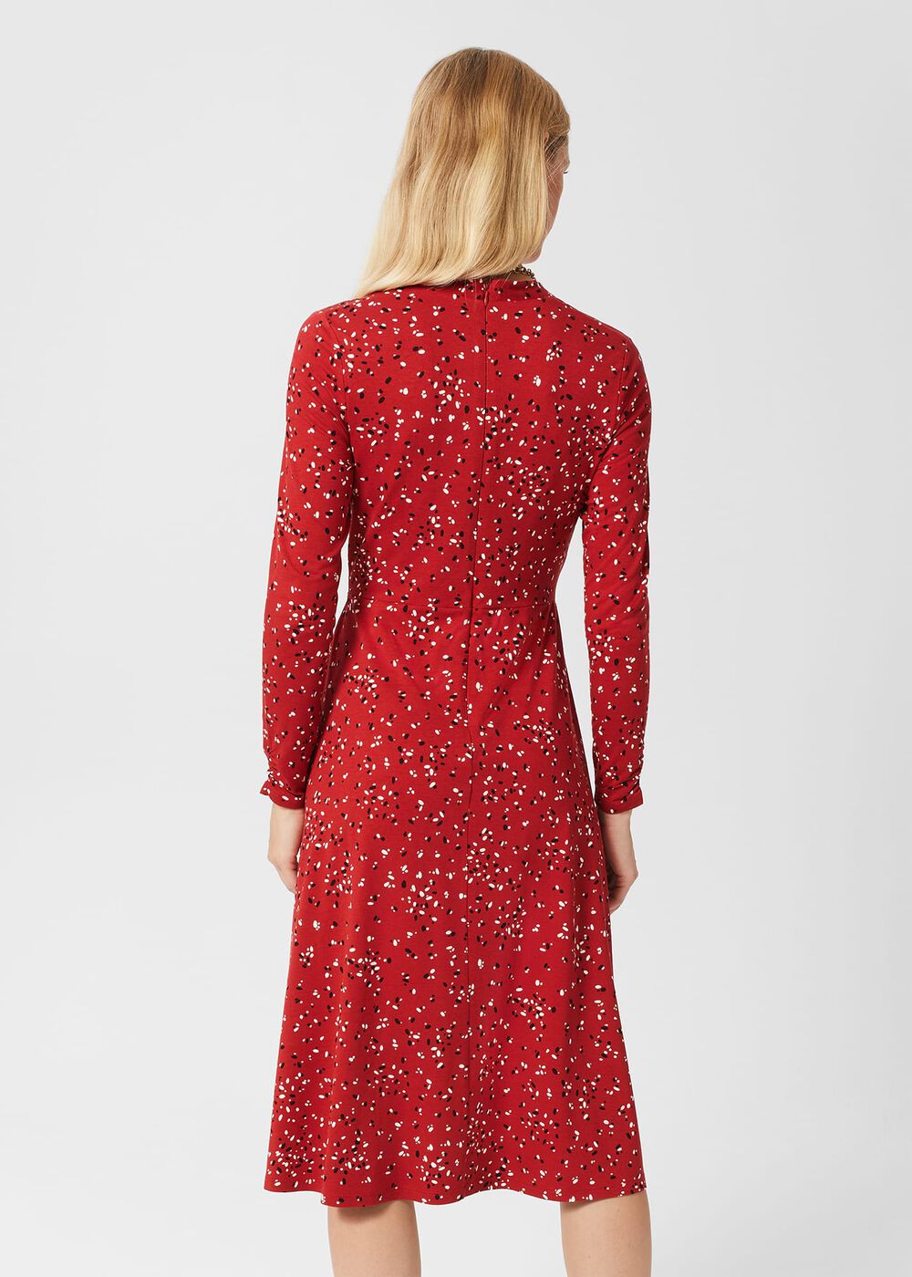 Anoushka Jersey Dress, Red Multi, hi-res