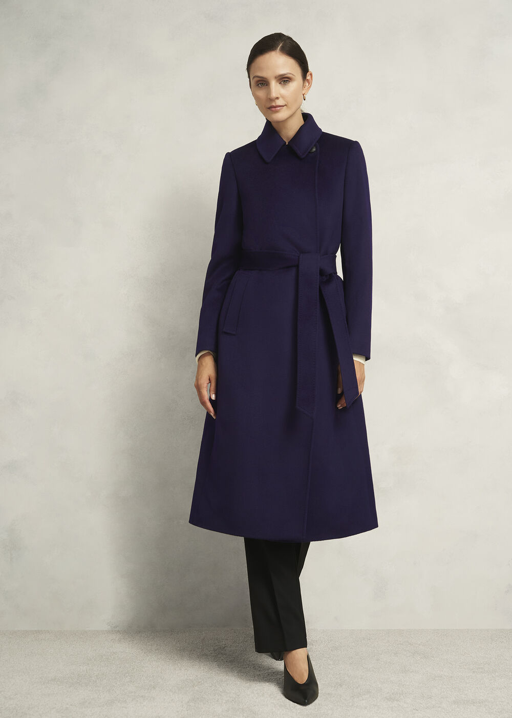 Petite Livia Wool Coat, Midnight Purple, hi-res