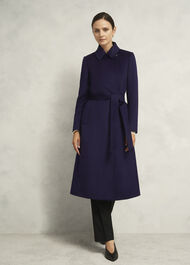Petite Livia Wool Coat, Midnight Purple, hi-res