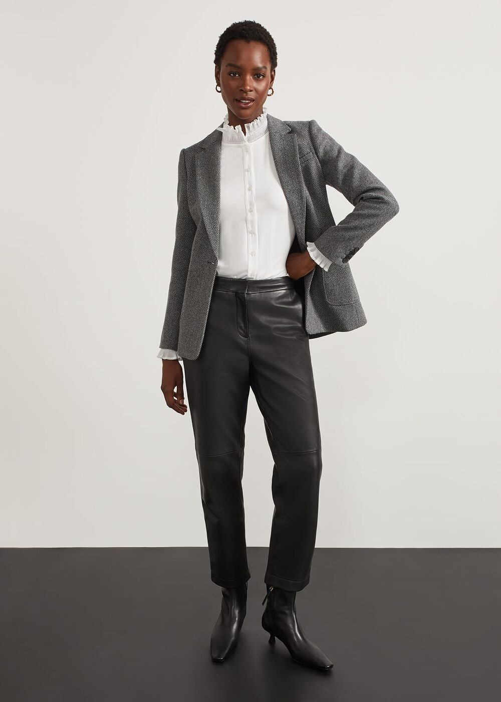 Kinsey Leather Pants, Black, hi-res