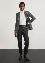 Kinsey Leather Trousers, Black, hi-res