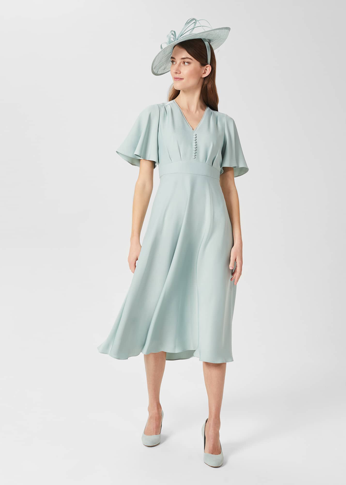 Kristen Satin Fit And Flare Dress |