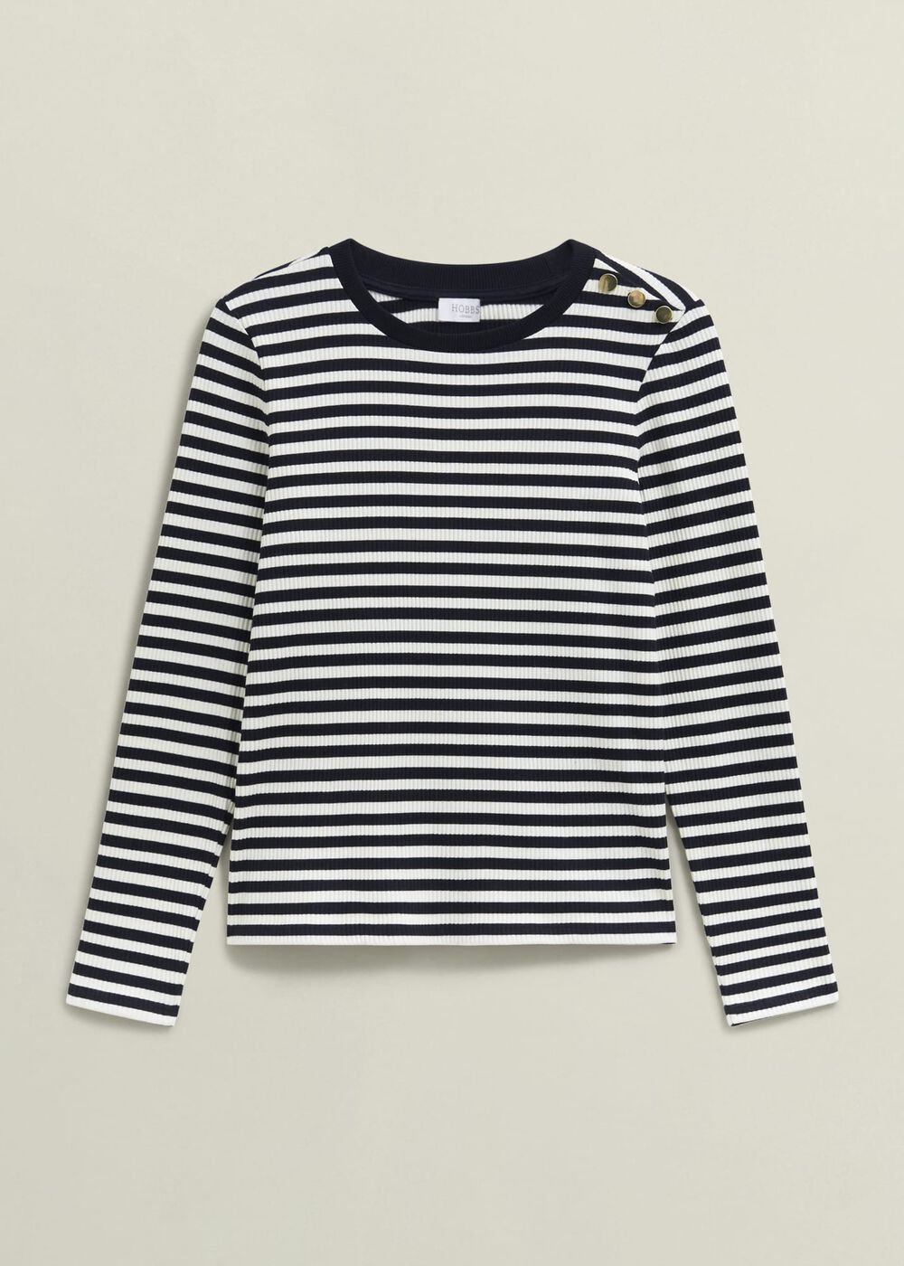 Tamsin Striped Top, Navy Ivory, hi-res