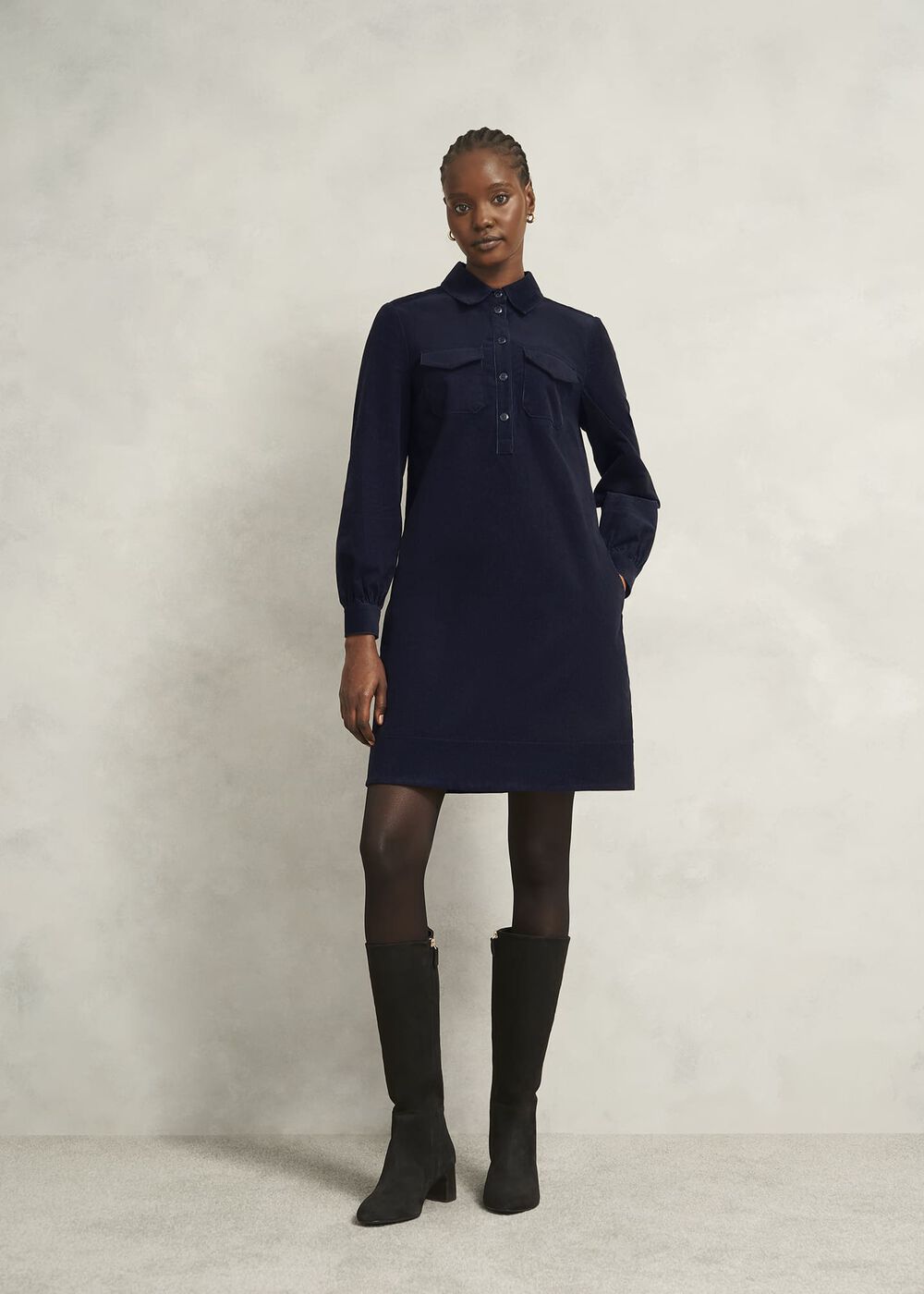 Lena Dress, True Navy, hi-res