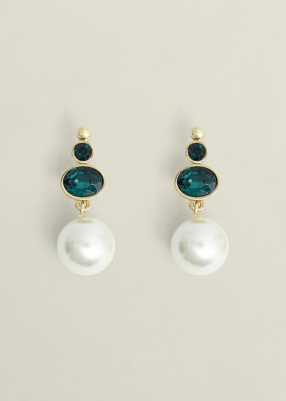 Priscilla Earrings, Green Ivory, hi-res