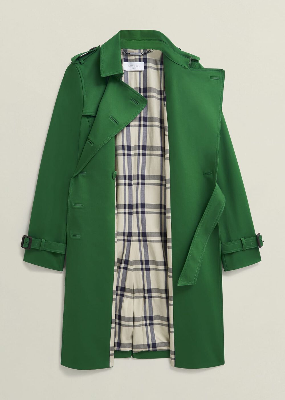 Skylar Shower Resistant Trench Coat, Verdant Green, hi-res