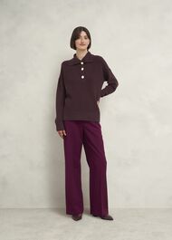 Brenna Merino Wool Sweater , Malbec, hi-res