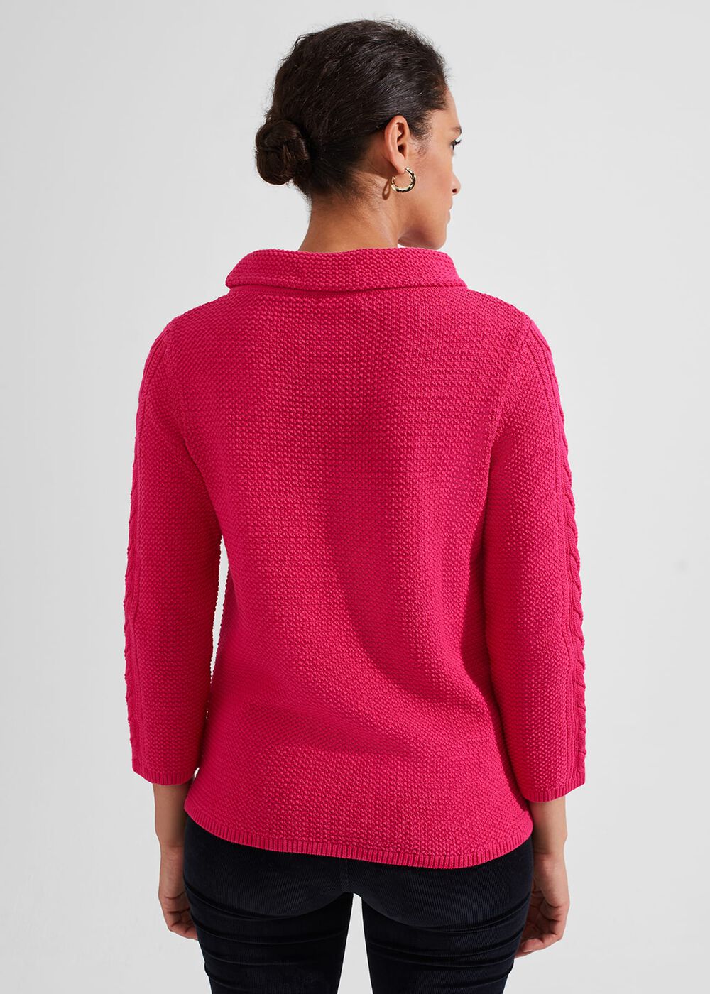 Camilla Cotton Jumper, Sapphire Pink, hi-res