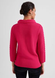 Camilla Cotton Jumper, Sapphire Pink, hi-res