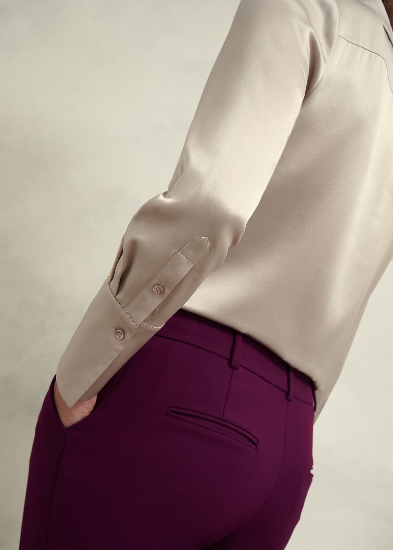 Jaya Silk Shirt, Buff Grey, hi-res