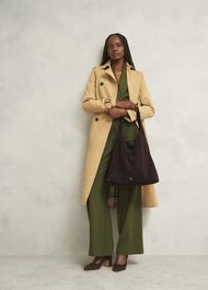 Blakely Suede Shoulder Bag, Deep Brown, hi-res