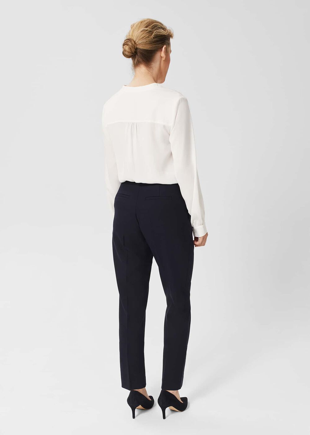 Petite Gael Wool Blend Pants, Navy, hi-res