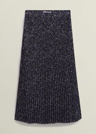 Teia Pleated Skirt, Black Multi, hi-res