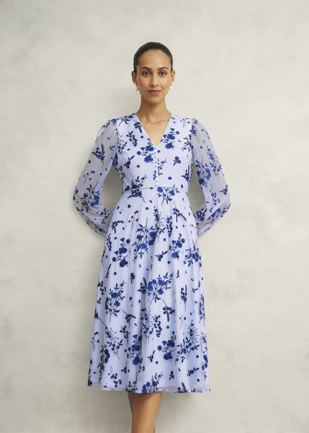 Ella Embroidered Dress, Midnight Blue, hi-res