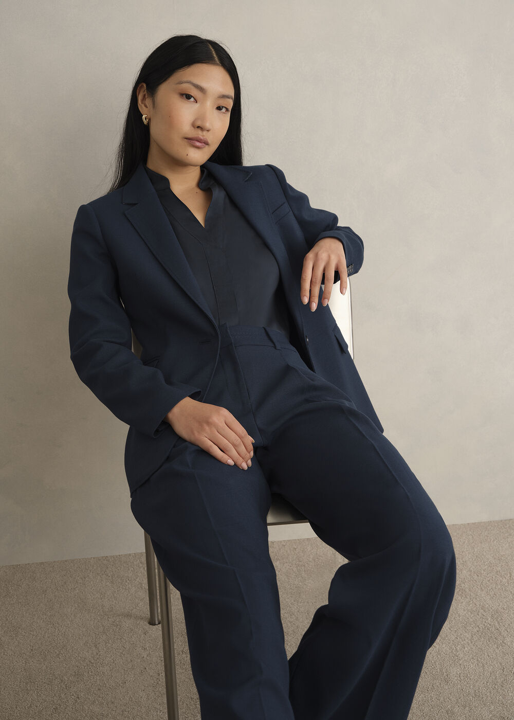 Lauren Wide Pants, Dark Slate Blue, hi-res