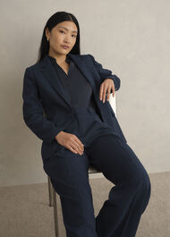 Lauren Wide Pants, Dark Slate Blue, hi-res