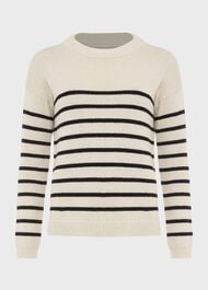 Everly Striped Jumper, Stone Black, hi-res
