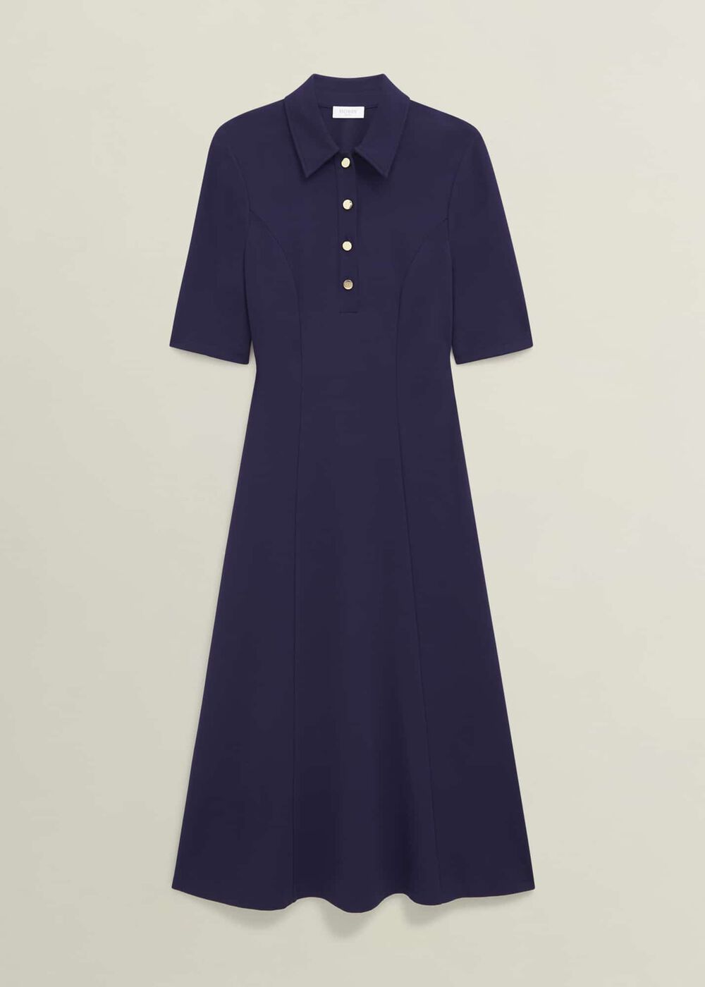 Azaria Ponte Dress, True Navy, hi-res