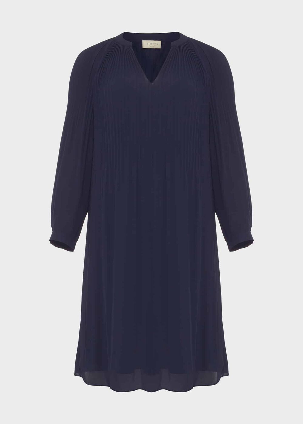 Emilia Pleated Dress, French Blue, hi-res