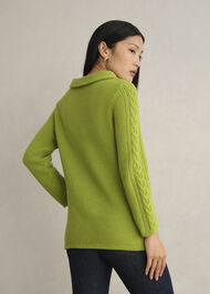 Camilla Cotton Sweater, Pear Green, hi-res